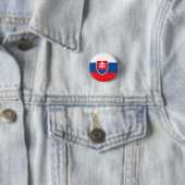 Badge Rond 2,50 Cm Bouton Drapeau de Slovaquie (En situation)