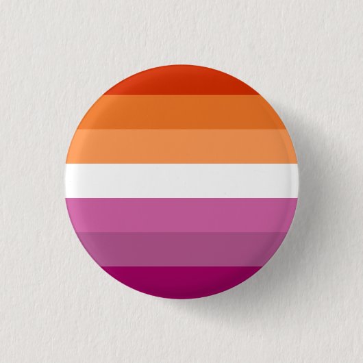 Badge Rond 2,50 Cm Bouton Drapeau Lesbien Rose et Orange (Devant)
