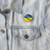 Badge Rond 2,50 Cm Bouton drapeau ukrainien (En situation)