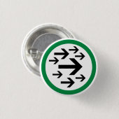 Badge Rond 2,50 Cm Bouton droit de flèches (Devant & derrière)