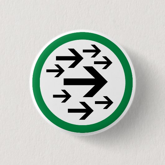 Badge Rond 2,50 Cm Bouton droit de flèches (Devant)