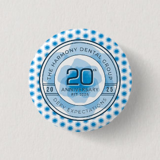 Badge Rond 2,50 Cm Bouton du 20e anniversaire de Harmony Dental