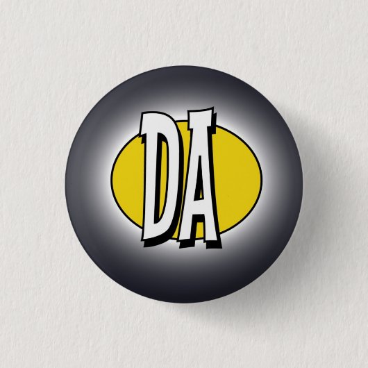 Badge Rond 2,50 Cm Bouton du DA (Devant)