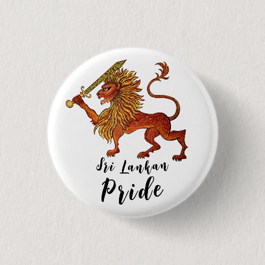Badge Rond 2,50 Cm Bouton du drapeau sri lankais (Devant)