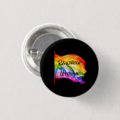 Badge Rond 2,50 Cm Bouton du logo Rainbow Utopia (Devant & derrière)