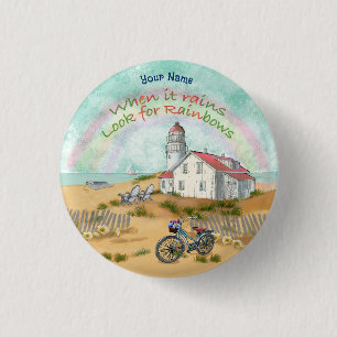 Badge Rond 2,50 Cm Bouton du phare Beach Bike
