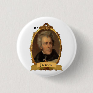 Badge Rond 2,50 Cm Bouton du président #7 d'Andrew Jackson
