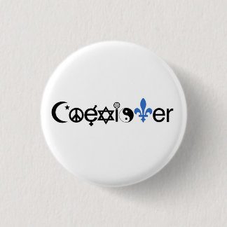 Badge Rond 2,50 Cm Bouton du Québec Coexister