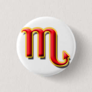 Badge Rond 2,50 Cm Bouton du Scorpion #1
