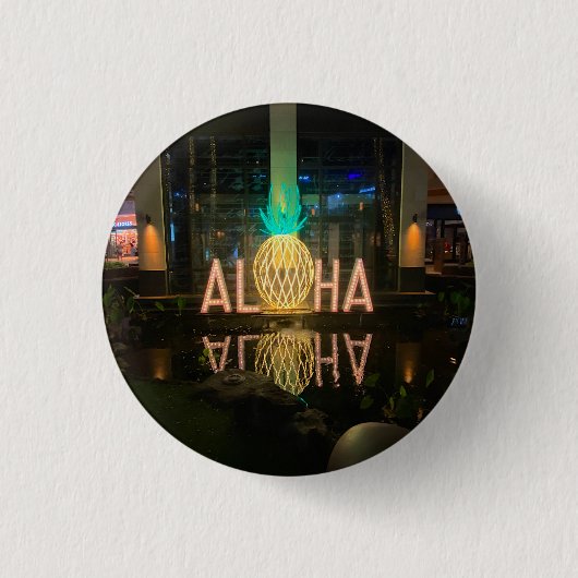 Badge Rond 2,50 Cm Bouton du signe Aloha #1 (Devant)