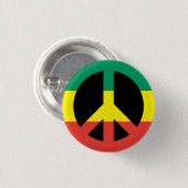 Badge Rond 2,50 Cm Bouton du symbole de paix Rasta (Devant & derrière)