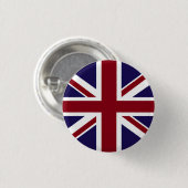 Badge Rond 2,50 Cm Bouton d'Union Jack (Devant & derrière)