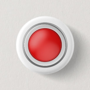 Badge Rond 2,50 Cm Bouton d'urgence rouge arrondi
