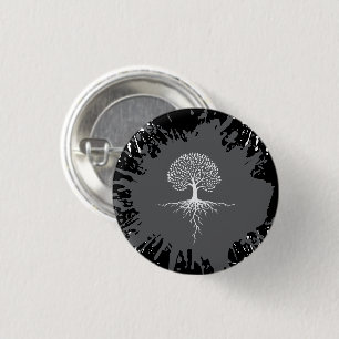 Badge Rond 2,50 Cm Bouton Éclaboussure Arbre de Vie