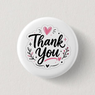 Badge Rond 2,50 Cm Bouton Élégant de Remerciement – Épinglette de Rec