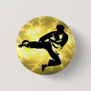 Badge Rond 2,50 Cm Bouton en bronze d'homme d'éclairage