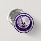 Badge Rond 2,50 Cm Bouton enfant Lune violette (Devant & derrière)