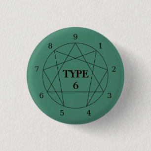 Badge Rond 2,50 Cm Bouton Enneagram Type 6