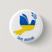 Badge Rond 2,50 Cm Bouton Enregistrer Ukraine Round (Devant)