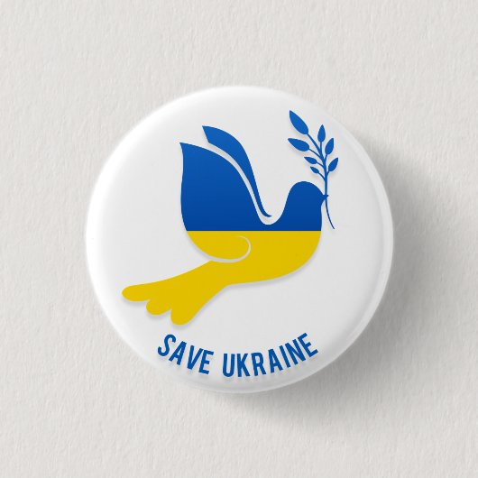 Badge Rond 2,50 Cm Bouton Enregistrer Ukraine Round (Devant)