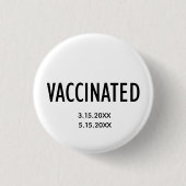 Badge Rond 2,50 Cm Bouton entièrement vacciné (Devant)