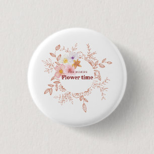 Badge Rond 2,50 Cm Bouton Épingle à revers de fleurs botaniques pou