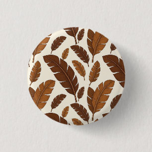 Badge Rond 2,50 Cm Bouton épinglé botanique à feuille de bananier mar