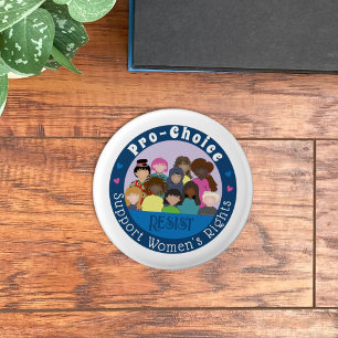 Badge Rond 2,50 Cm Bouton épinglé de soutien au droit des femmes Pro-