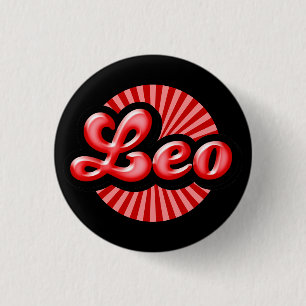 Badge Rond 2,50 Cm Bouton épinglette Rétro Zodiaque Lion