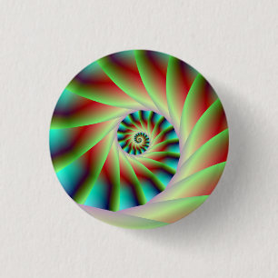 Badge Rond 2,50 Cm Bouton Etapes Vertes Rouges et Bleues