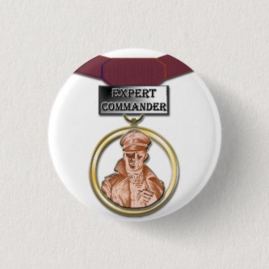 Badge Rond 2,50 Cm Bouton expert de médaille de commandant (Devant)