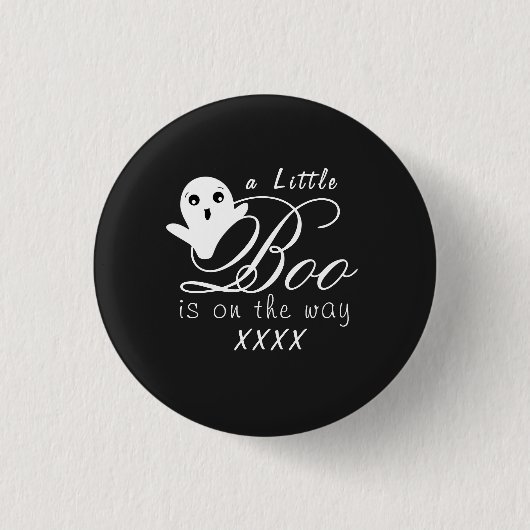 Badge Rond 2,50 Cm Bouton Faire-part bébé Halloween (Devant)