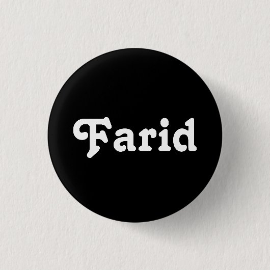 Badge Rond 2,50 Cm Bouton Farid (Devant)