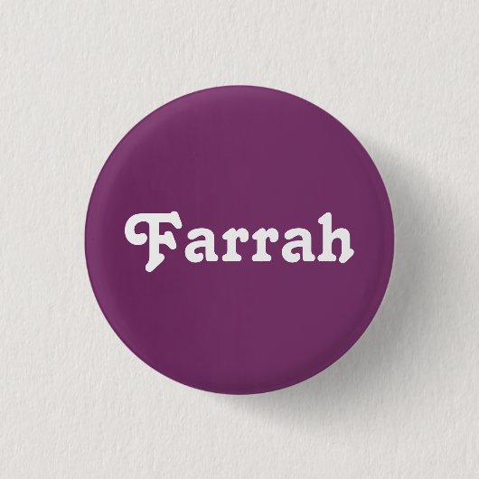 Badge Rond 2,50 Cm Bouton Farrah (Devant)