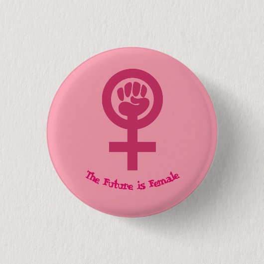 Badge Rond 2,50 Cm Bouton féministe (Devant)