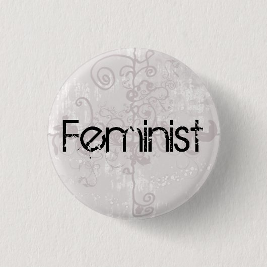 Badge Rond 2,50 Cm Bouton féministe (Devant)