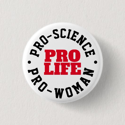 Badge Rond 2,50 Cm Bouton Femme Science Pro-Vie (Devant)