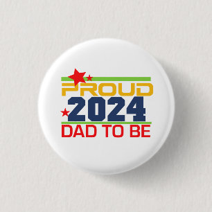 Badge Rond 2,50 Cm Bouton Fier Papa d'être Porte - clé 2024