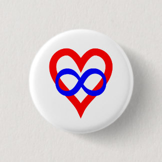 Badge Rond 2,50 Cm Bouton Fierté Polyamory (Symbole)