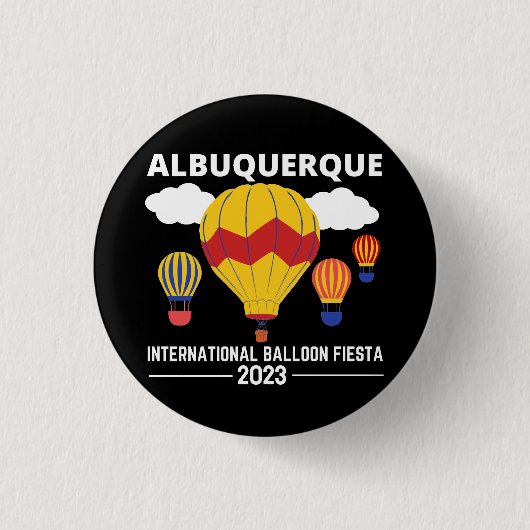 Badge Rond 2,50 Cm Bouton Fiesta du ballon Albuquerque (Devant)