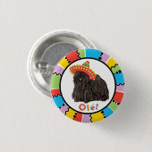 Badge Rond 2,50 Cm Bouton Fiesta Puli (Devant & derrière)