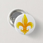 Badge Rond 2,50 Cm Bouton Fleur De Lis (Devant & derrière)