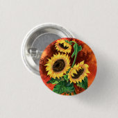 Badge Rond 2,50 Cm Bouton Fleurs de soleil - Peinture (Devant & derrière)
