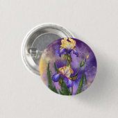 Badge Rond 2,50 Cm Bouton Fleurs Iris Belles Irises (Devant & derrière)