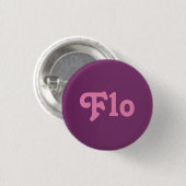 Badge Rond 2,50 Cm Bouton Flo (Devant & derrière)