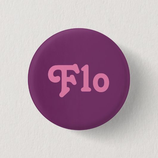 Badge Rond 2,50 Cm Bouton Flo (Devant)