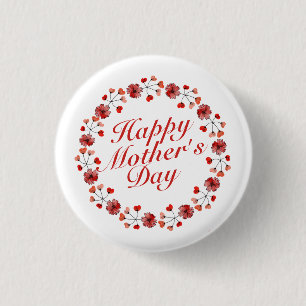 Badge Rond 2,50 Cm Bouton floral élégant de Pin de la guirlande d