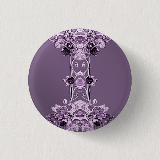 Badge Rond 2,50 Cm Bouton floral pourpre (Devant)