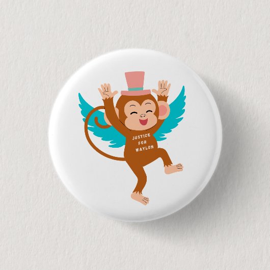 Badge Rond 2,50 Cm Bouton Flying Monkeys Of Justice (Devant)