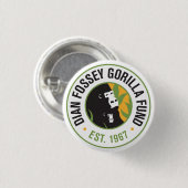 Badge Rond 2,50 Cm Bouton Fonds Dian Fossey Gorilla (Devant & derrière)
